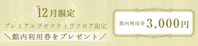 12月プレミアエグゼクティヴフロア限定＜館内利用券付＞